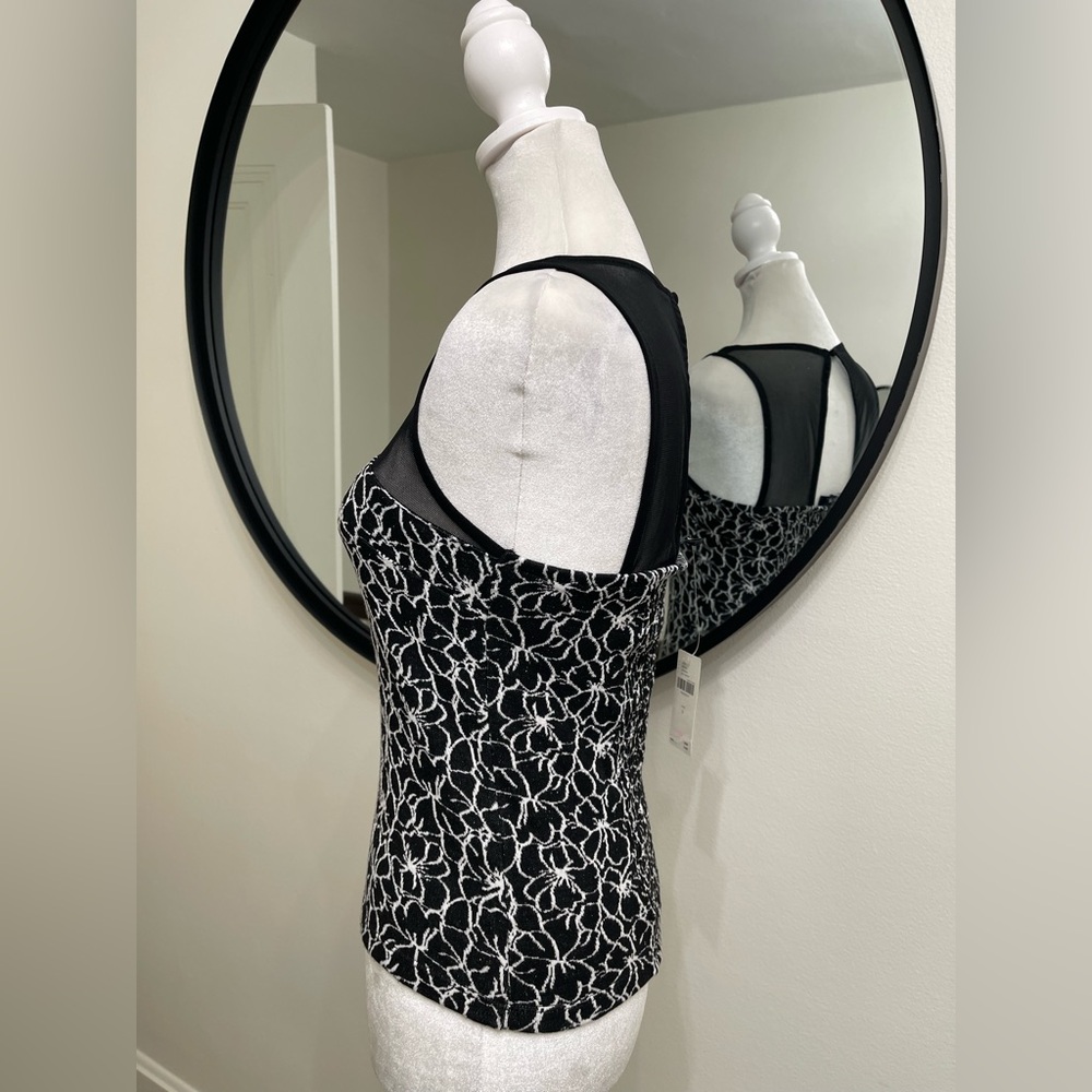 NWT Anthropologie Maeve Illusion Top size Small new black color - Picture 6 of 7